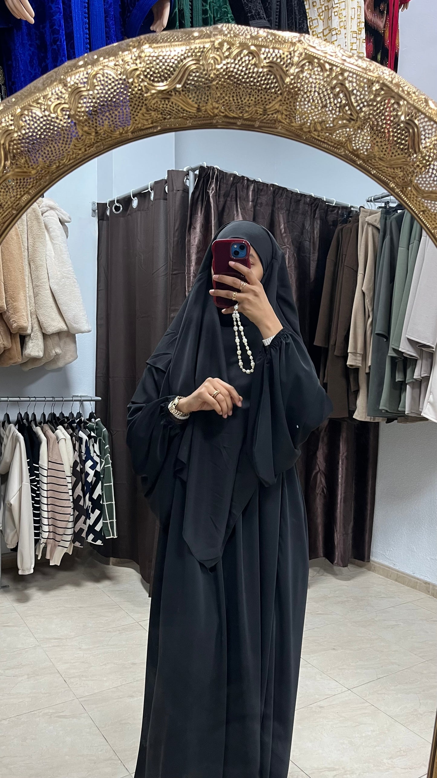 Khimar crepe 2 capas