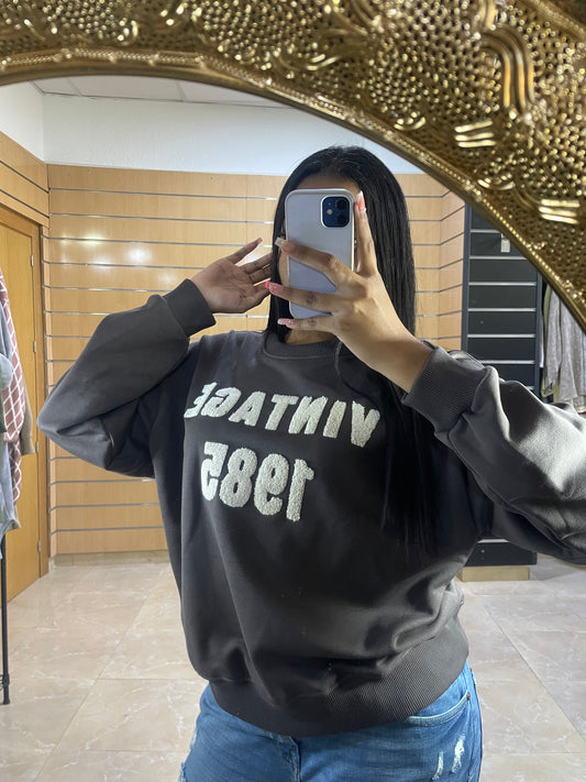 Sudadera Vintage relieve