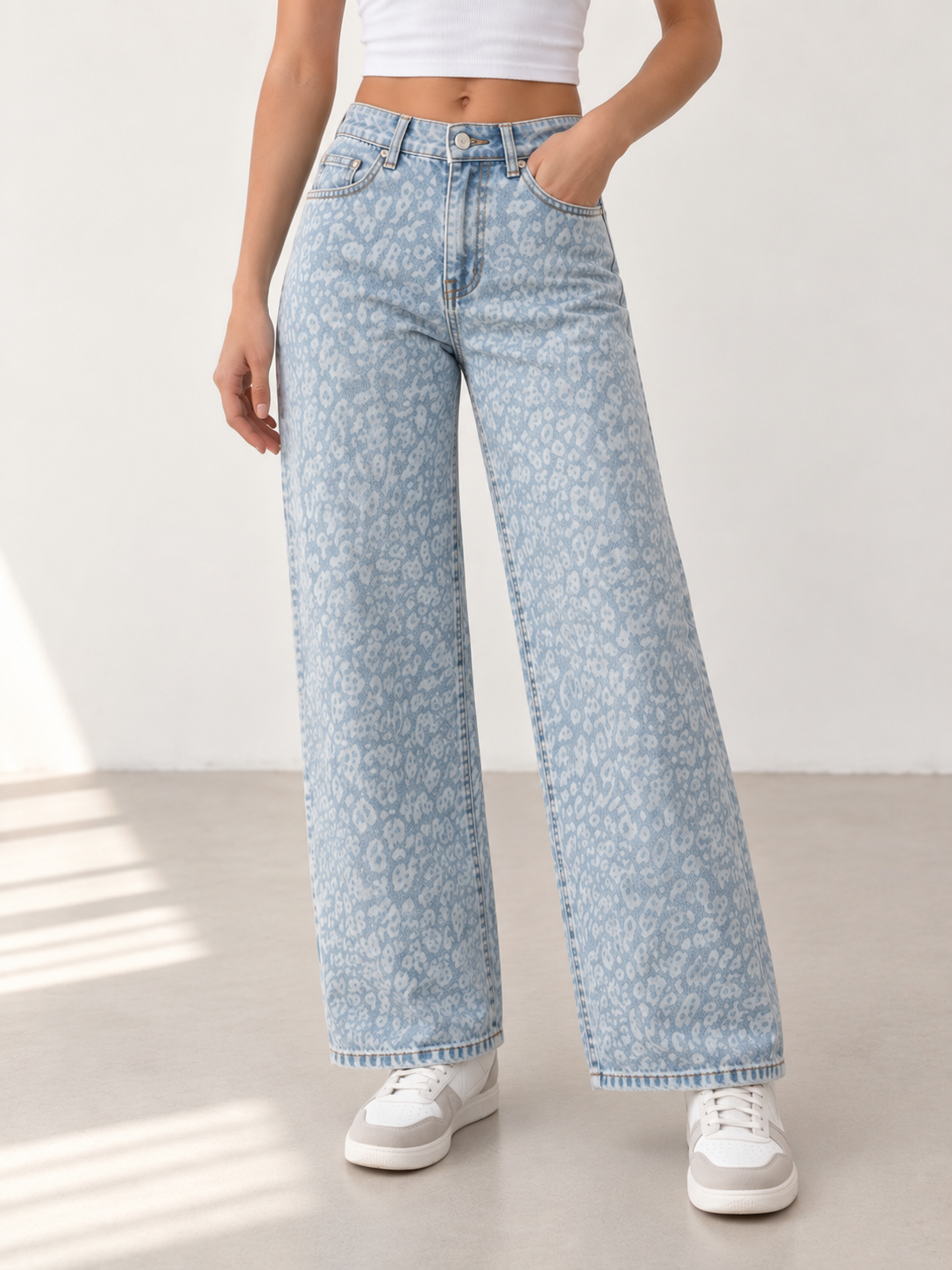 Vaqueros Estampado leopardo