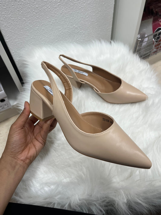 Sandalias tacón beige