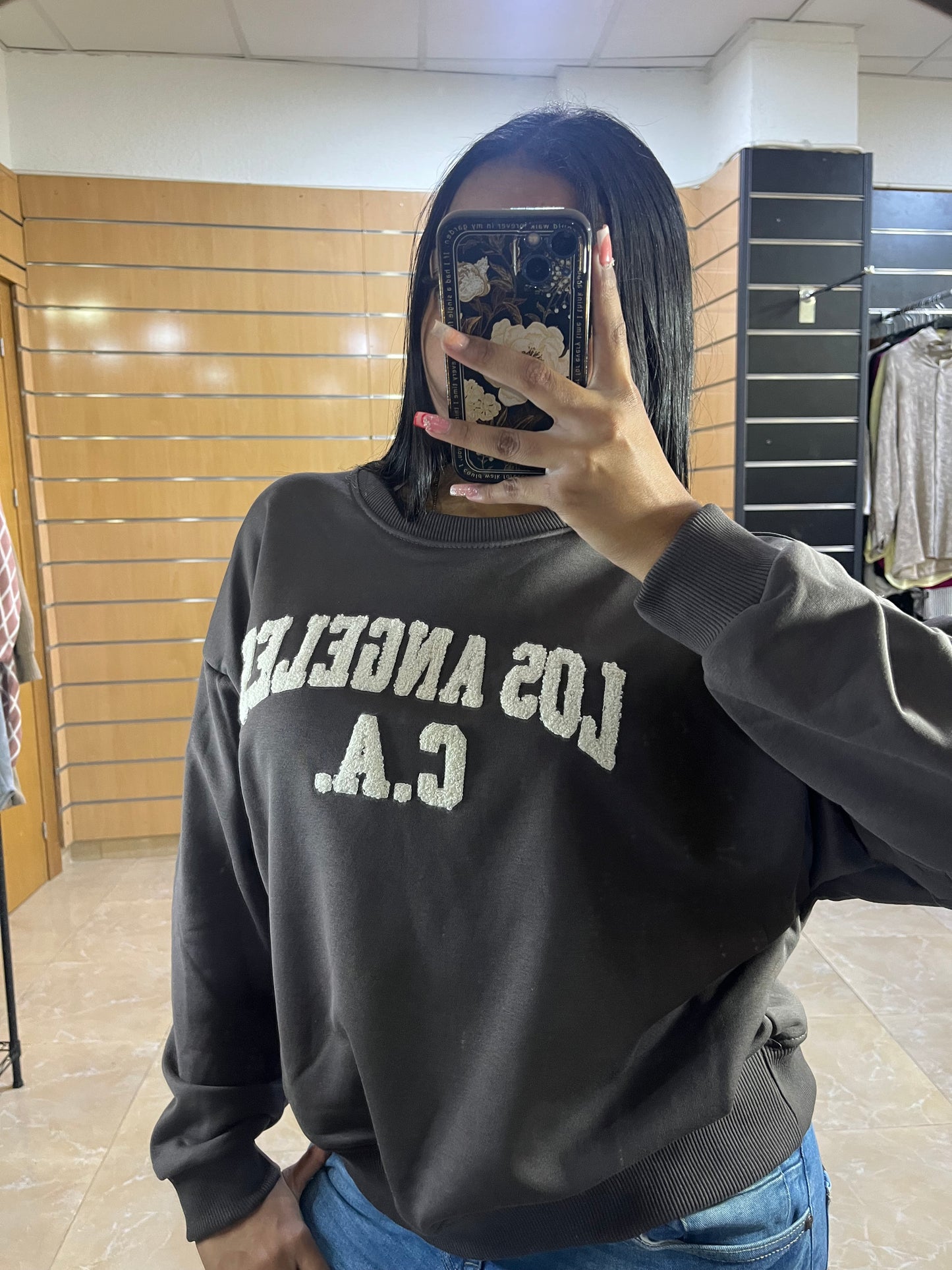 Sudadera Los angeles Relieve