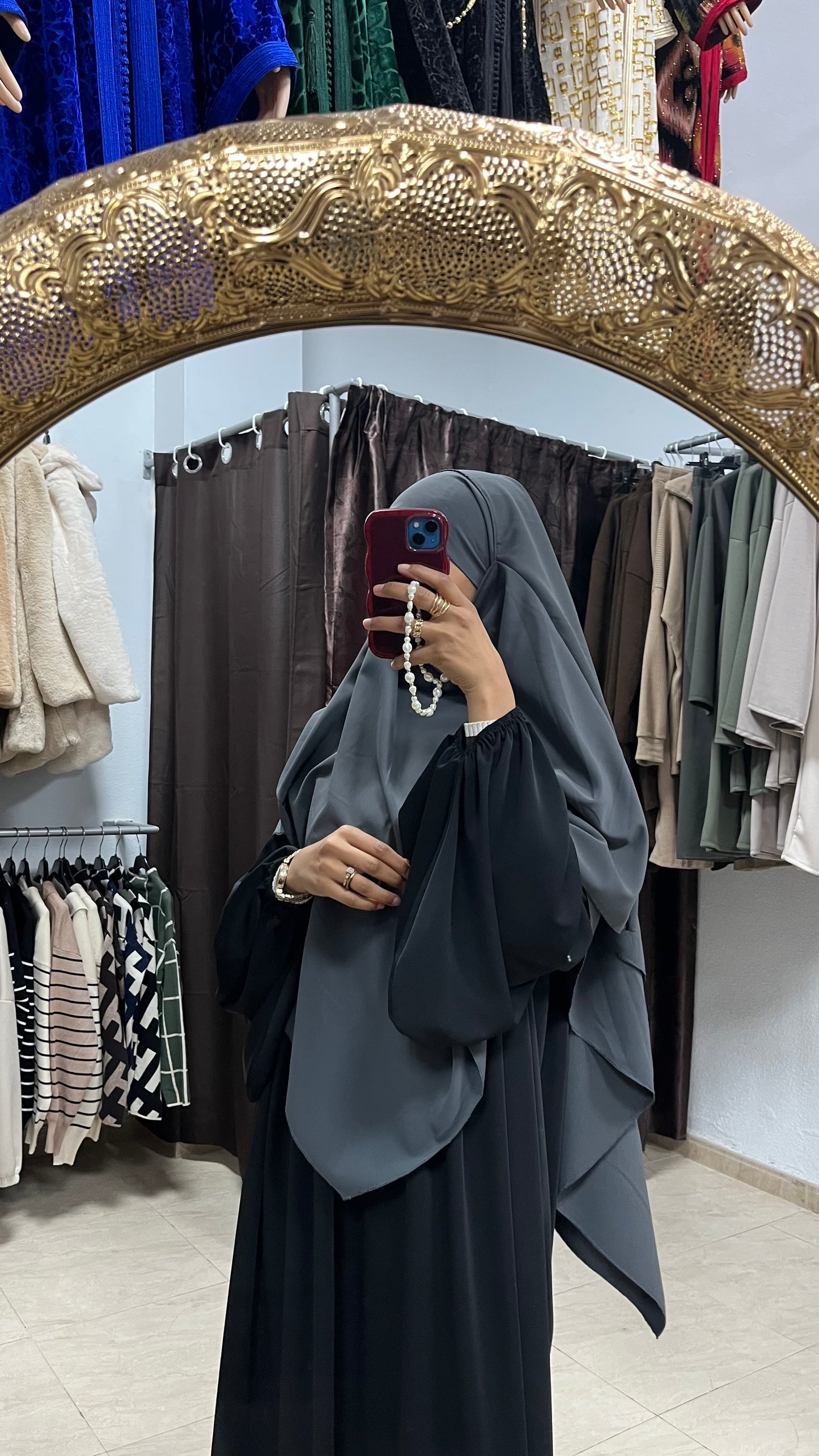 Khimar crepe 2 capas