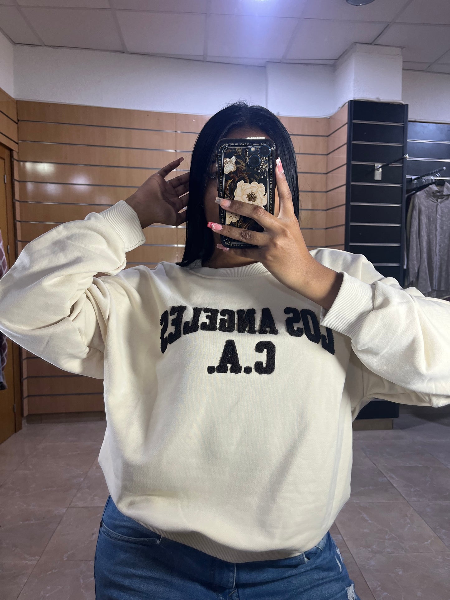 Sudadera Los angeles Relieve