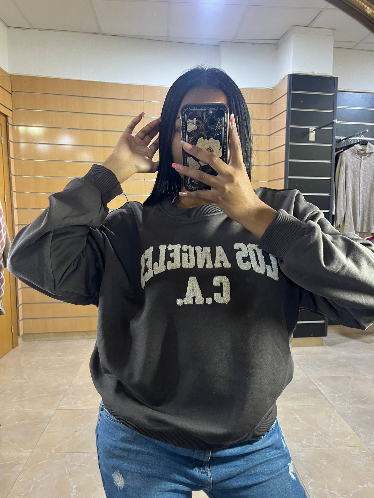 Sudadera Los angeles Relieve