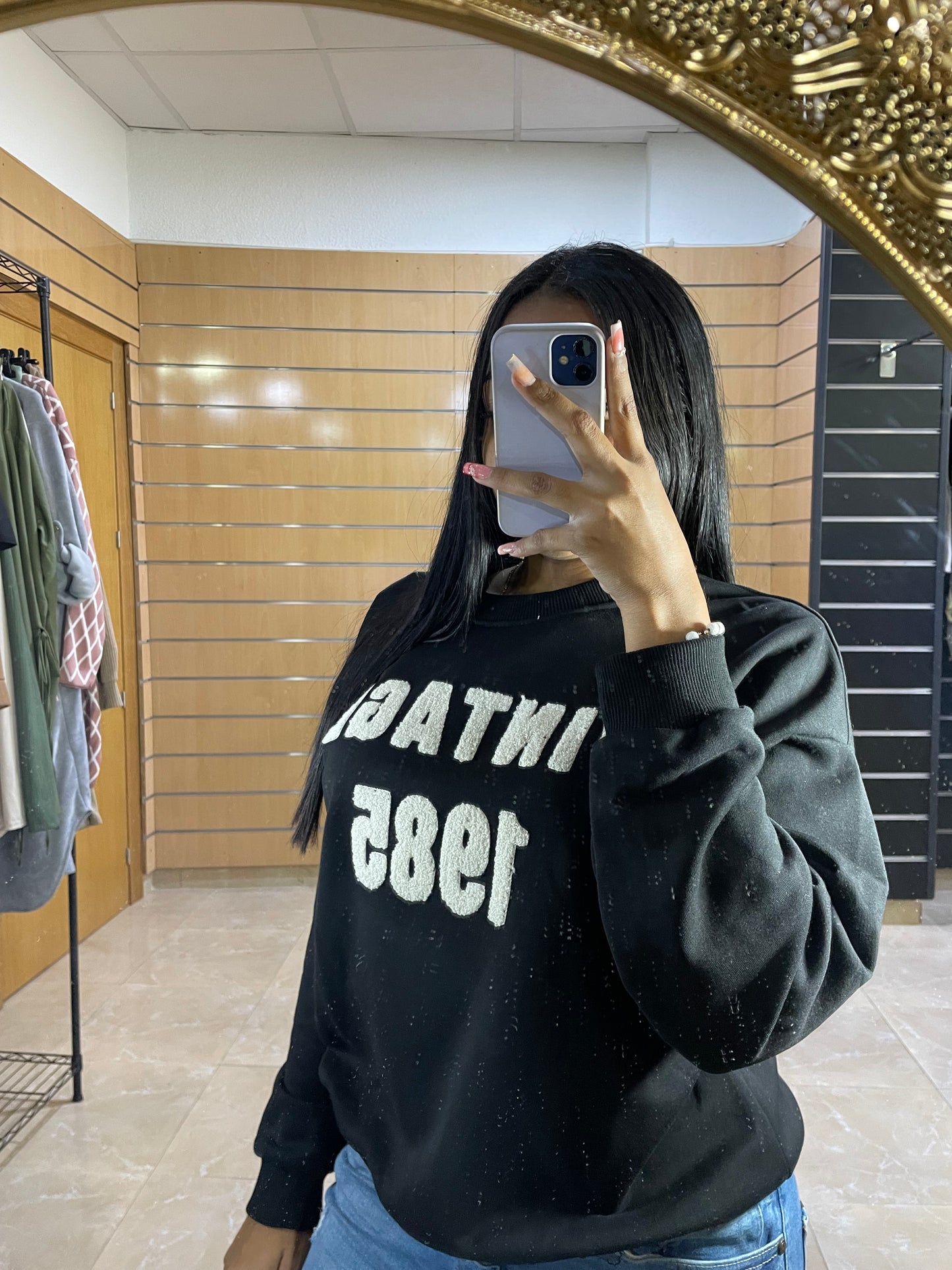 Sudadera Vintage relieve