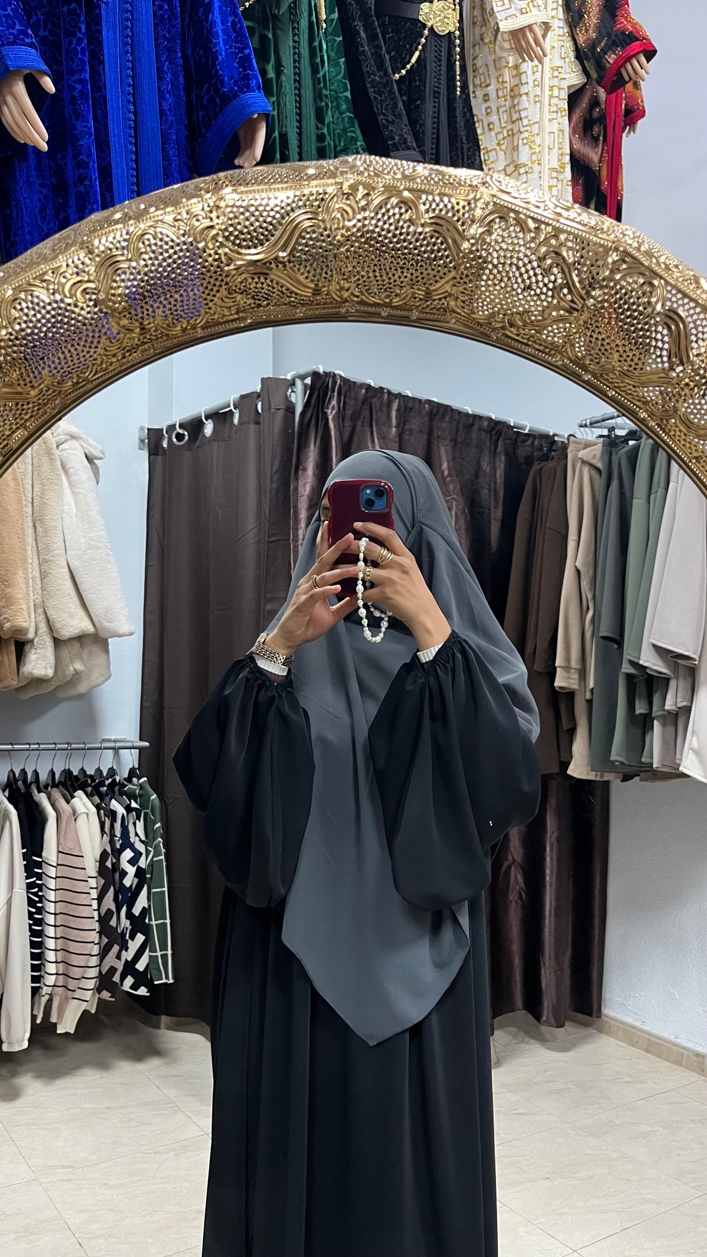 Khimar crepe 2 capas