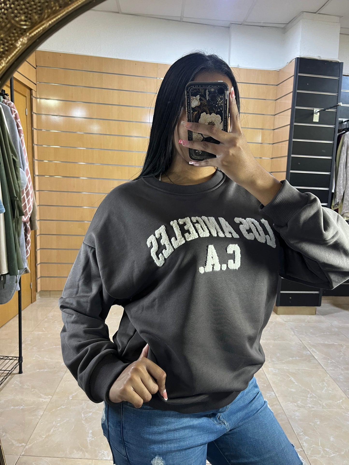 Sudadera Los angeles Relieve