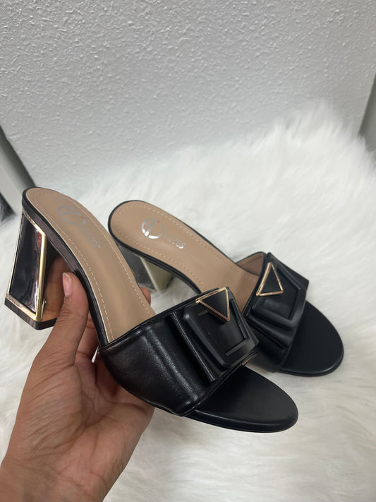 Sandalias tacón tricuadro