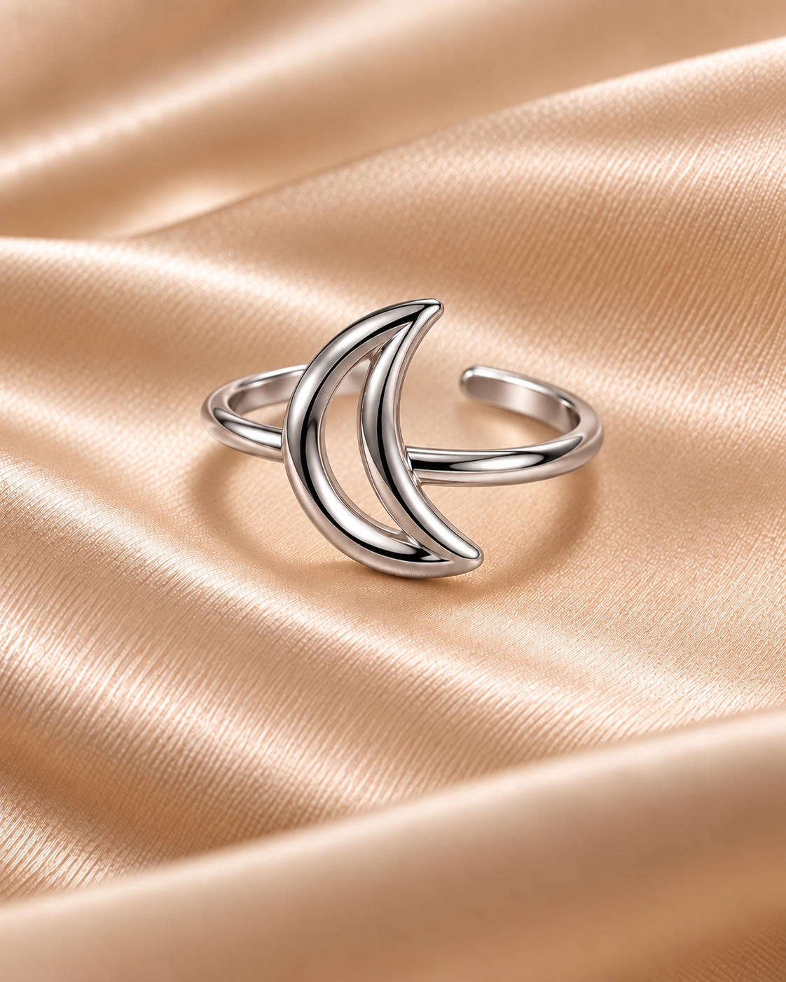 Anillo Moon plateado