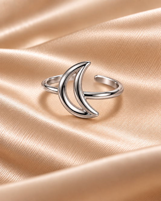 Anillo Moon plateado