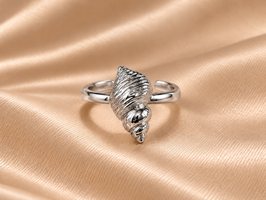 Anillo Concha plateado