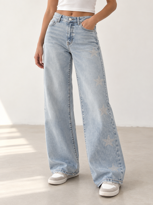Vaqueros Wideleg Estrellas