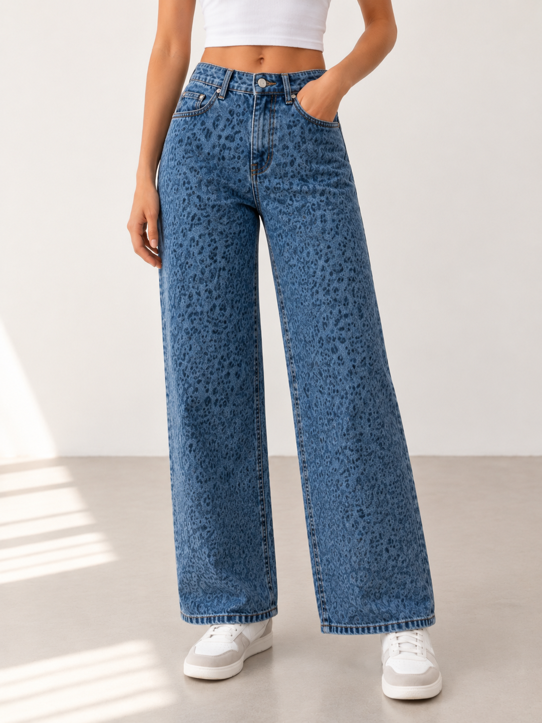 Vaqueros Estampado leopardo
