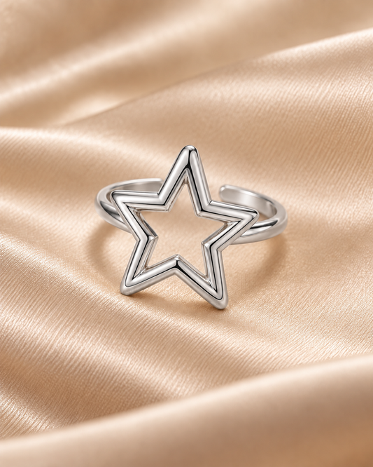 Anillo Star plateado